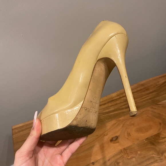 Jimmy Choo beige Alex platform heel - Picture 4 of 7